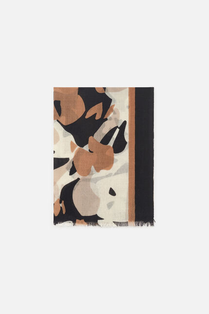 Foulard Loriana 100% laine noir femme