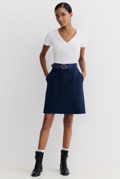 Jupe lazuna b bleu marine femme