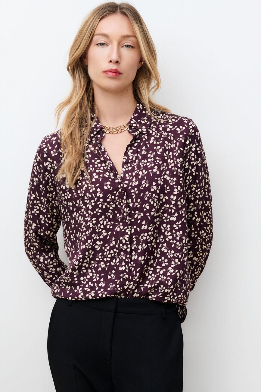 Chemise Charme prune femme