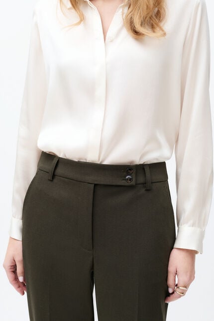 Pantalón Pilotiville verde oscuro mujer