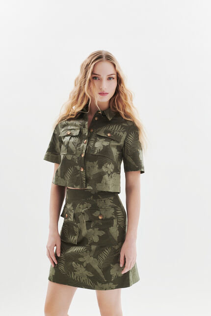 Jupe Jane vert kaki femme