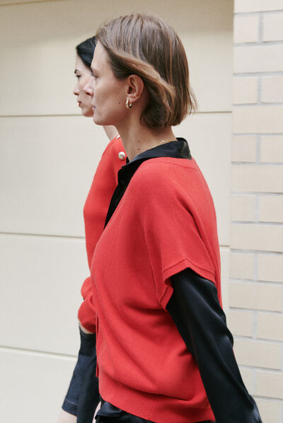 gilet lexie rouge femme