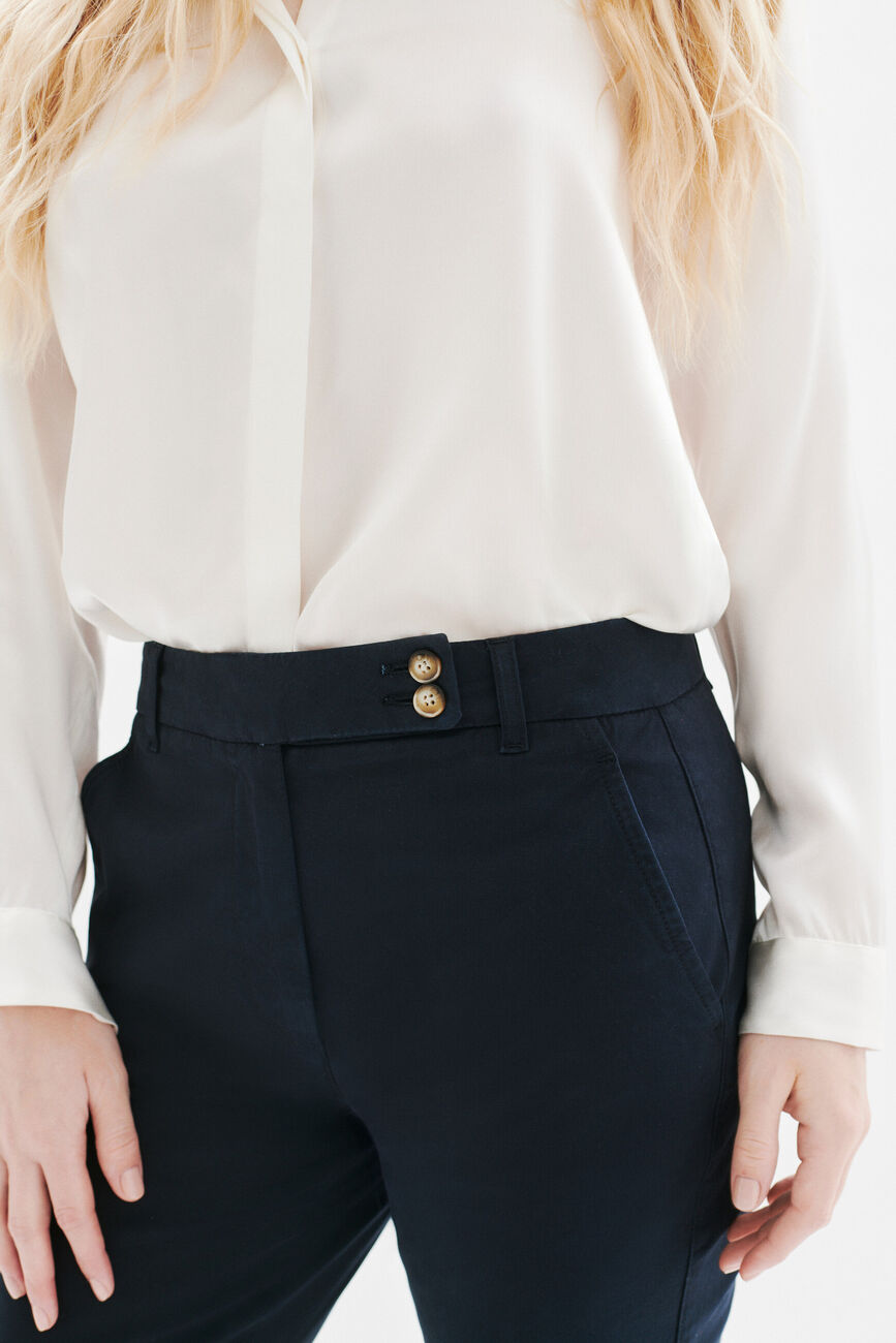 Pantalon Piloti bleu marine femme