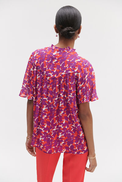 Camicia Tokyo a motivi rosso donna
