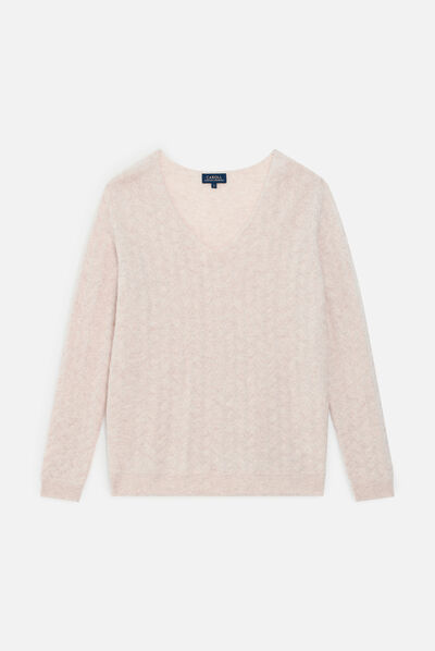 Pull mael beige femme