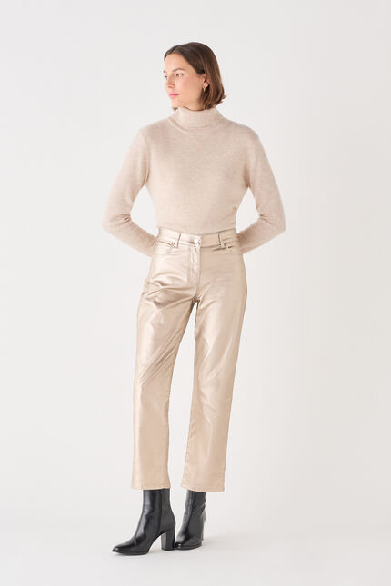 Pantalon Poppy2 couleur or femme
