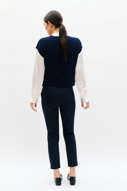 Pantalon psidiko2 bleu marine femme