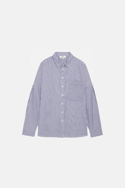 Chemise claudine bleu marine femme