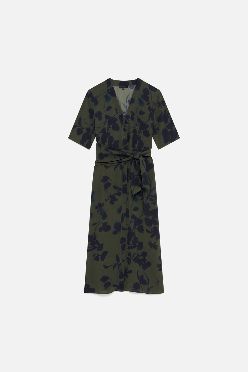 Robe Relisa vert kaki femme