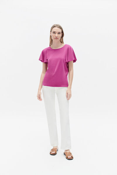 Tshirt sara violet clair femme