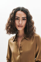 Cjamie1 100% silk shirt taupe woman