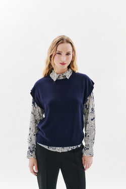 Pull mathilde bleu marine femme