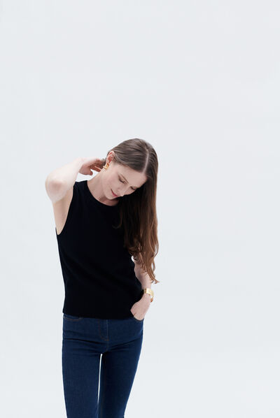 pull ilona noir femme