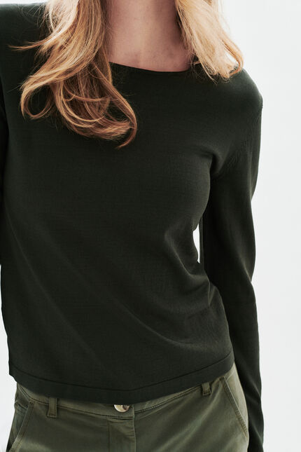 Maglione Mwim verde cachi donna
