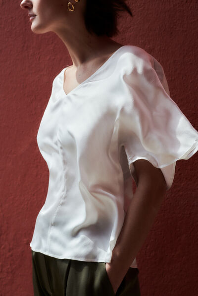Blusa cselma marfim mulher