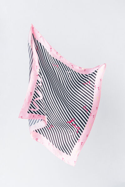 Foulard Octobre Rose nero donna