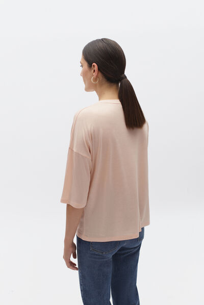 t-shirt amanda rosa pastello donna