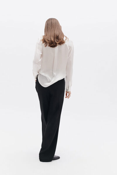 Pantalón Pleo negro mujer