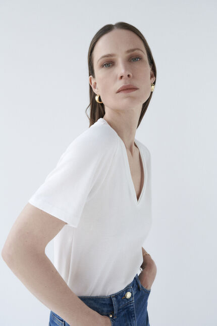 Camiseta Tsally blanco mujer