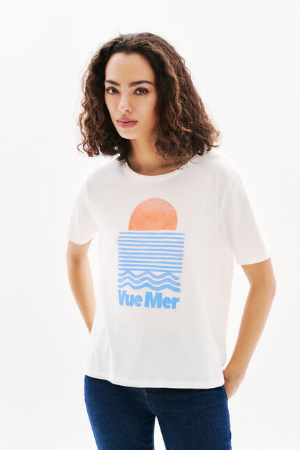 T-shirt Tim-Ocean ecru femme
