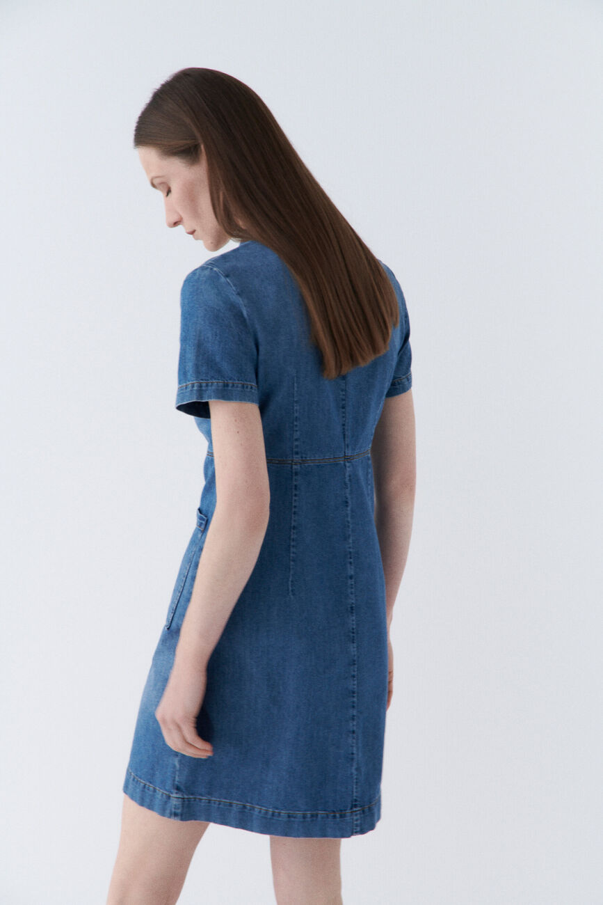 robe laure jean denim stone femme
