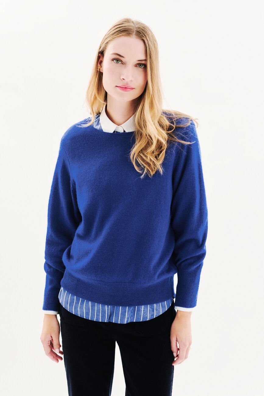 pullover mchelsea aus 100 % kaschmir blu elettrico damen