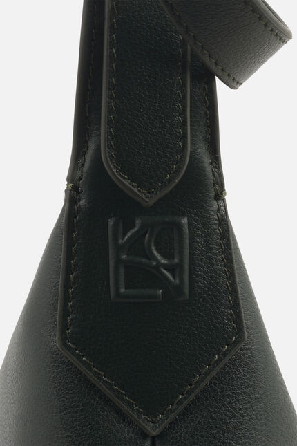 Sac Soa en cuir naturel vert kaki femme