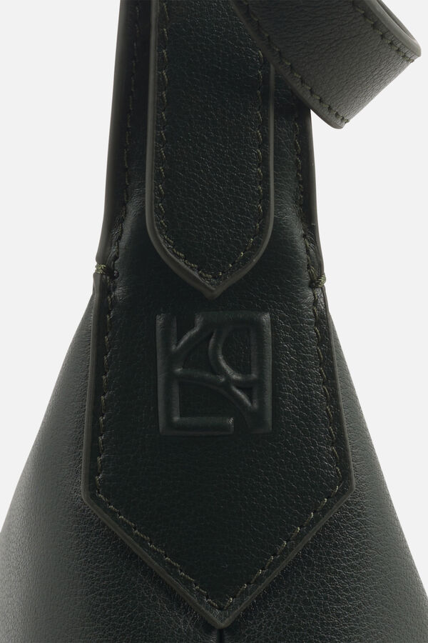 Sac Soa en cuir naturel vert kaki femme