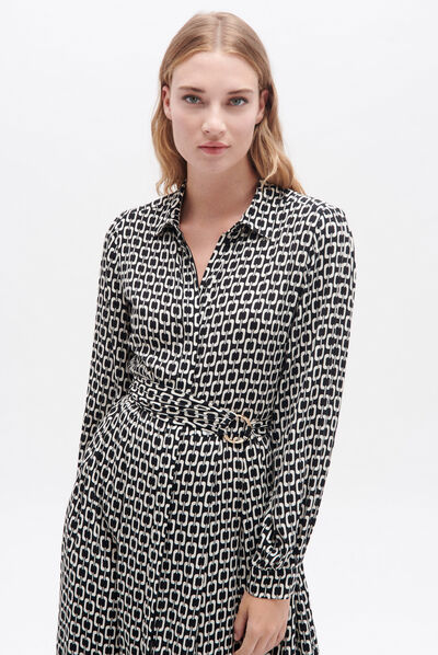 Robe rileste noir femme