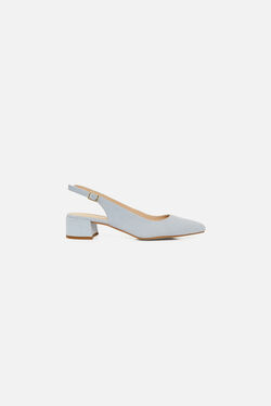 Sandales Alipa en cuir naturel bleu ciel femme