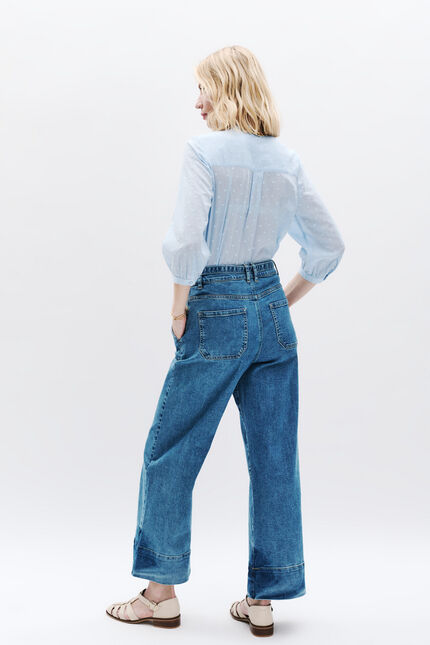 Pantalon Positani denim baby bleu femme