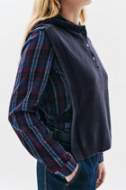 Yseo poncho navy blue woman