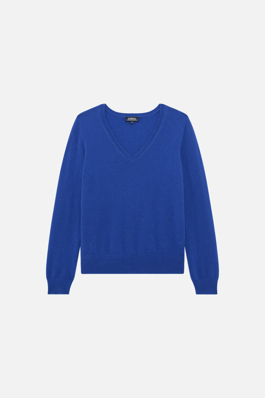 maglione marianne2 100% cachemire elektroblau donna
