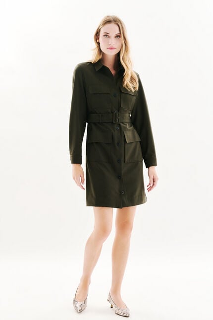 Robe Rlilou vert kaki femme