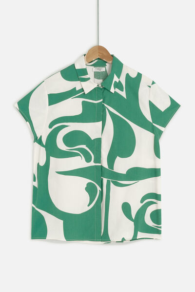 Camiseiro Canemone verde menta mulher