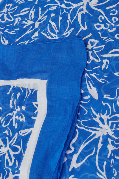 foulard carlotta bleu electrique femme