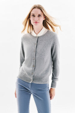 mcaroline 100% cashmere cardigan grey woman