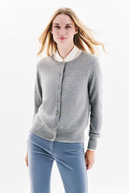 mcaroline 100% cashmere cardigan grey woman
