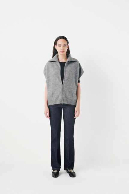 Pull mitch gris clair femme