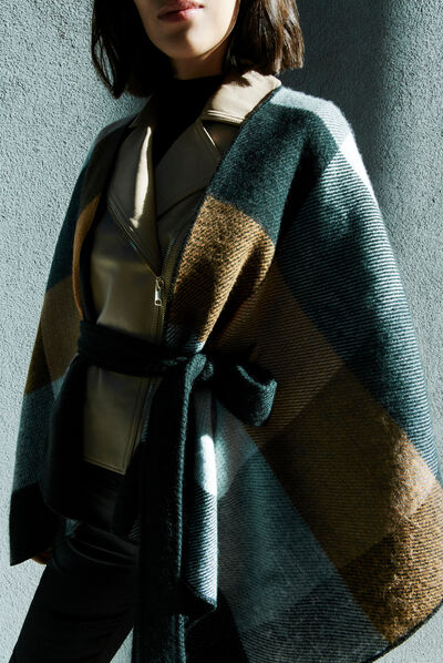 Poncho habelty noir femme