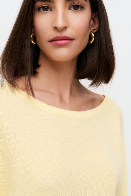 Jersey joan oversize amarillo pastel mujer