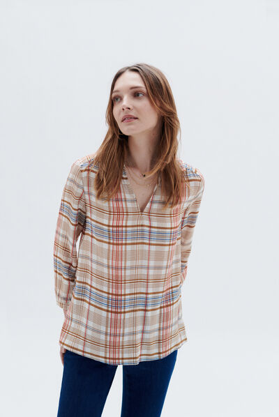 Camisa cmarta camel mulher