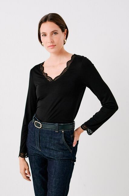 T-shirt thermo-douceur teve noir femme