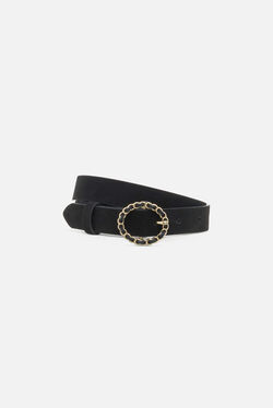Ceinture belinda cuir naturel noir femme