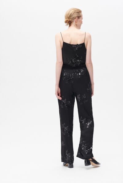 Pantalon placidi noir femme