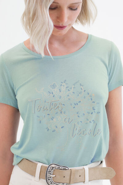T-shirt Nessa verde chiaro donna