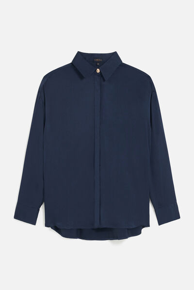 Camisa caby2 azul-marinho mulher