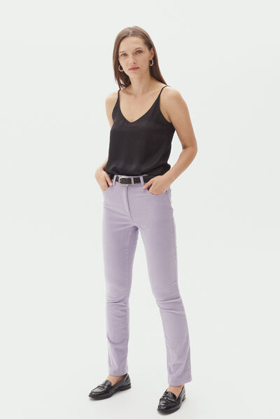 Fluwelen broek Chicago parma vrouw