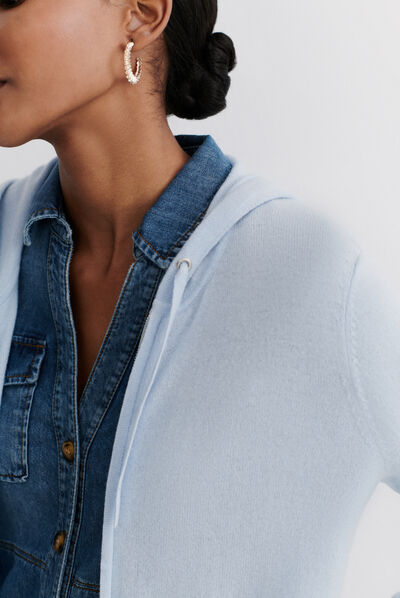 gilet basile b bleu ciel femme