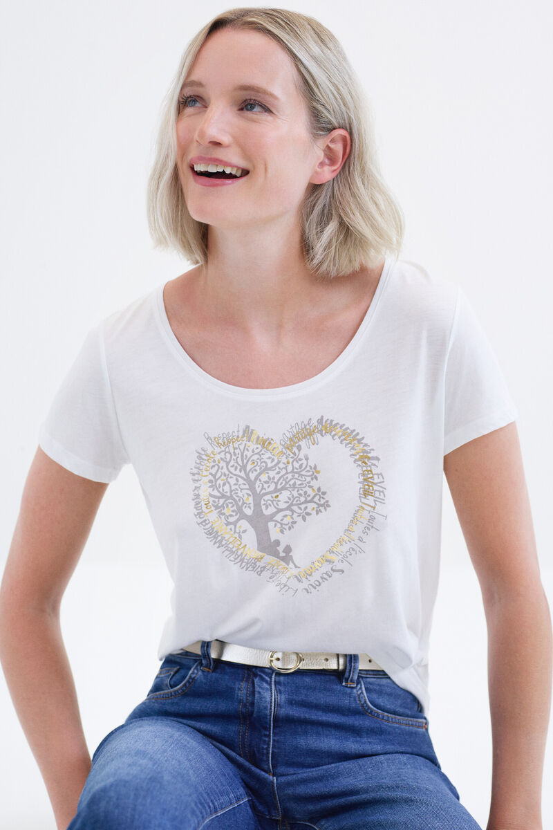 t-shirt janice toutes à l'école blanc femme